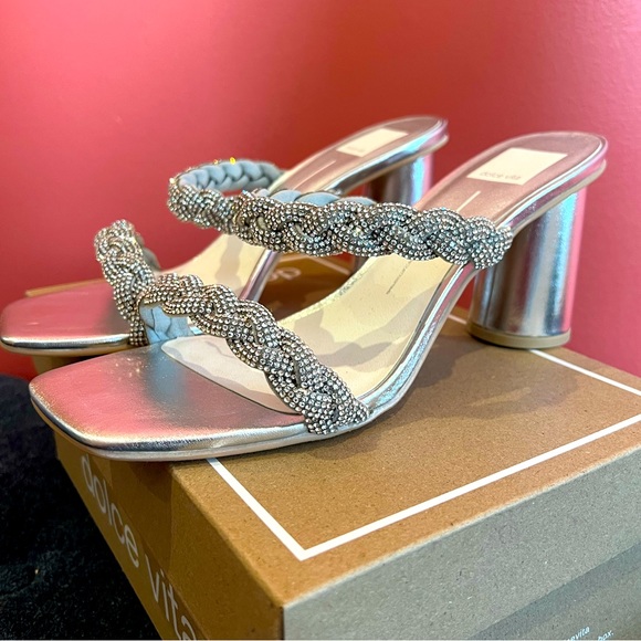 Dolce Vita Shoes - NIB Dolce Vita Nairi Rhinestone Heels in Silver